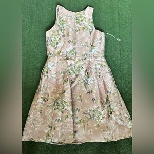 Adrianna Papell Metallic Floral Jacquard Fit & Flare Dress Size 16 NWT Spring
